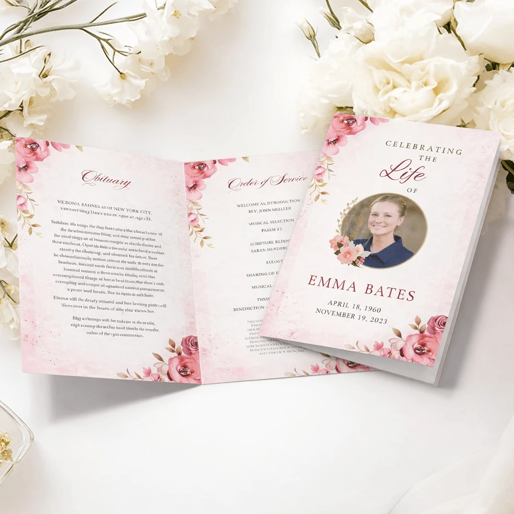 Bi-fold Funeral Programs 3