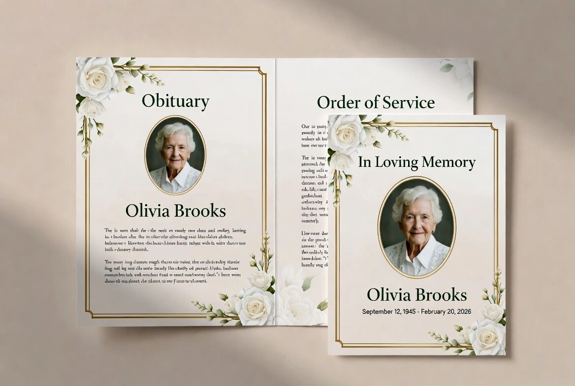 Bi-fold Funeral Programs 2